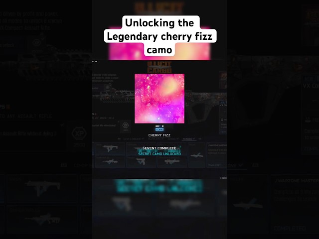 Unlocking the Legendary cherry fizz camo from bo3#bo7 #foryou #callofduty #camo