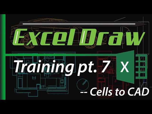 Excel Draw v6.2 Training Video 7 - Cells to CAD - Convert Excel Tables to CAD DXF