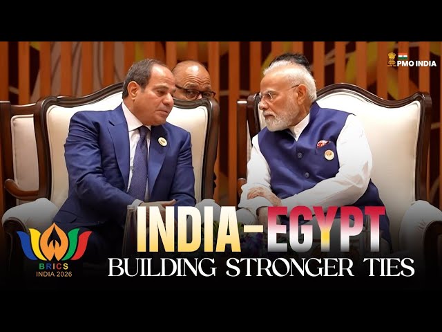 PM Modi's pull-aside meeting with President Abdel Fattah El-Sisi on the margins of the BRICS Summit