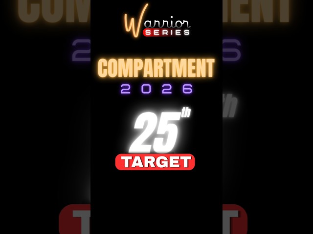 CBSE Compartment Paper 2026 | How to Pass in Maths Compartment Exam 2026 | Warrior Series