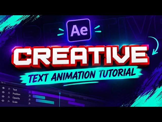 Adobe After Effects Text Animation Tutorial | Creative Text Animation Effect