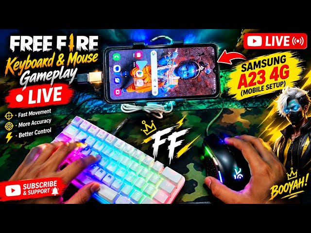 Cap2.0Gamer is live Samsung A23 4G + Keyboard & Mouse 🔥 FREE FIRE LIVE