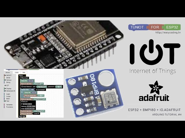 Arduino Tutorial 4: Interface ESP32 with BMP180 in EASYCODING | Graphical Programming Platform