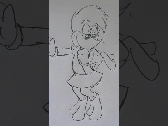 How to draw Winnie Woodpecker! #WoodyWoodpecker #WinnieWoodpecker #HowToDraw #Shorts #Drawing