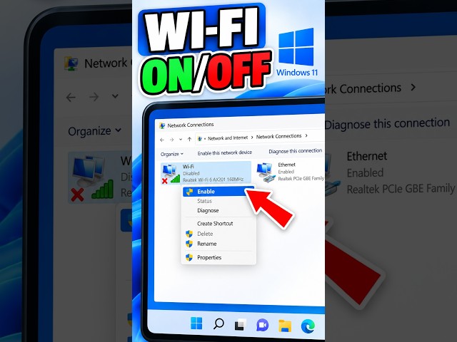 How to Enable or Disable Wi-Fi and Ethernet Network Adapters on Windows 11/10