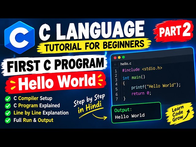 C Language Tutorial for Beginners 🚀 | Complete C Programming Course