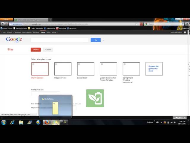 How to create a website using google free