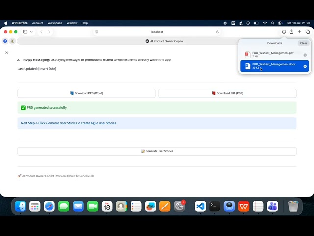🤖 AI Product Owner Tool | Generate PRDs & User Stories using Python, Streamlit & Ollama
