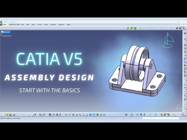 Pully Assembly - CATIA English Tutorial For Beginners Assembly Design Project