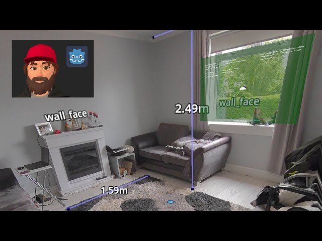 Godot: VR (Mixed Reality) - Room scan and measuring [Quest 3]