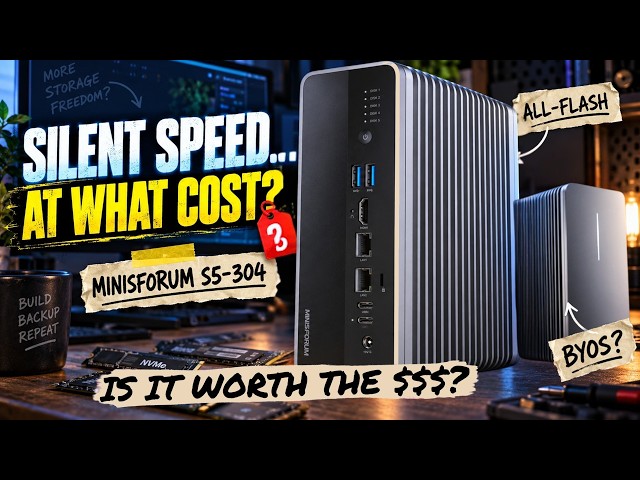 Minisforum S5 304 Review: The All-Flash, Fanless NAS for Home & Small Business? #minisforum