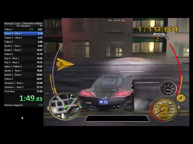 World Record - Midnight Club 3: US Champion Speedrun - [35:58.55]