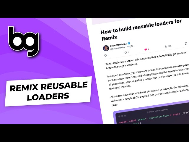 💿 remix reusable loaders