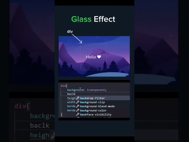 HTML CSS tricks| Glass effects CSS tricks| #html #codecloner #coding