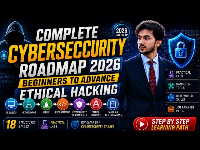Complete CyberSecurity Roadmap2026 | Beginners to Advance | EthicalHacking