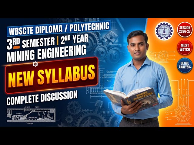 WBSCTE DIPLOMA/POLYTECHNIC 2ND YEAR 3RD SEMESTER MINING ENGINEERING SYLLABUS 