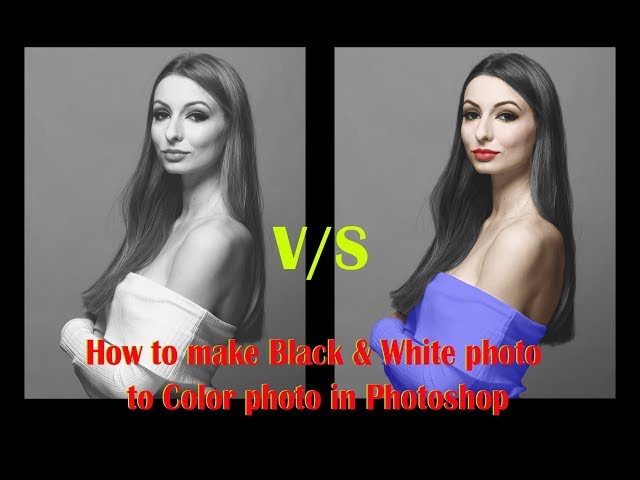 how to make black & white photo to color photo in Photoshop!!