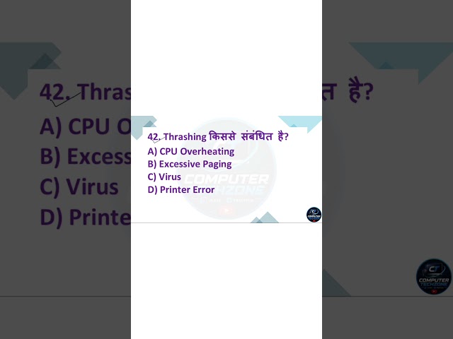 Windows Operating System MCQ 🔥 | Computer MCQ in Hindi | Part 12 #Shorts