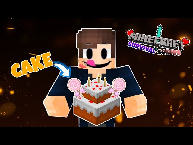 Minecraft PE Survival series EP-1 in Hindi | I make a birthday& in 4 cakes |#minecraftpe