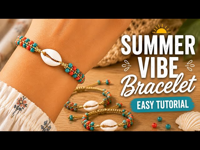 Everyone’s Making This Summer Shell Bracelet! 🐚 Easy DIY Macramé Tutorial
