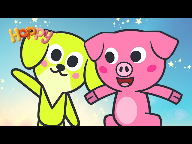 Piggy Mud Time! 🐷 Learn with Jasmin🌈 Hoppy Friends Family