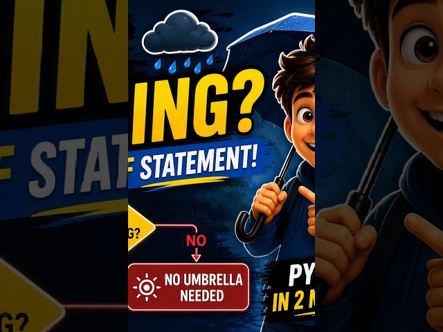 Is It Raining? ☔ That's an If Statement! | Python If/Else Explained in 2 Minutes