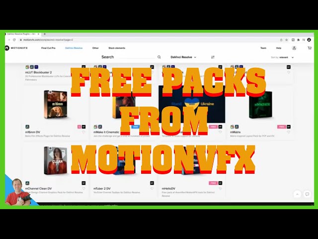 FREE AWSOME Davinci Resolve Packs from MotionVFX