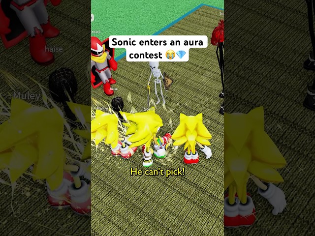 SONIC ENTERS AN AURA CONTEST 😭💎 #roblox #micup #sonic