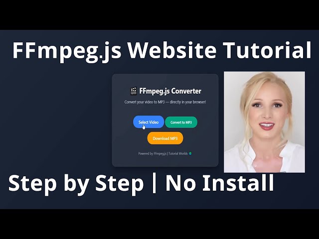 FFmpeg.js Tutorial in Hindi | Convert Video to MP3 in Browser No Install स्टेप-बाय-स्टेप बताता है कि