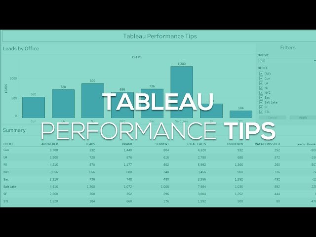 Tableau Performance Tips [14 Dashboard Performance Tricks]