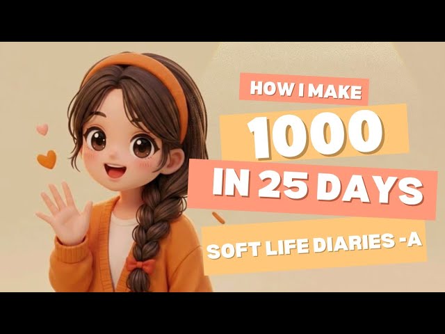 How I make 1K Subscribers in Just 25 Days! ✨ #yt #1k #growth #reels #video #@Softlifediaries-A 