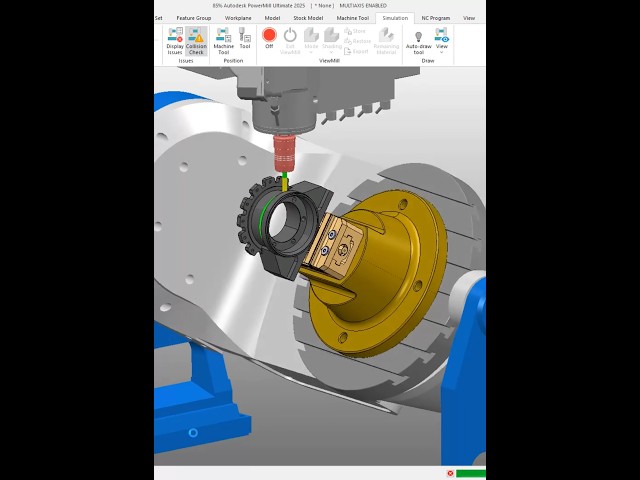 PowerMill 5-Axis CNC Simulation #powermill #cncprogramming #5axismachining #5axiscnc #cncmachine