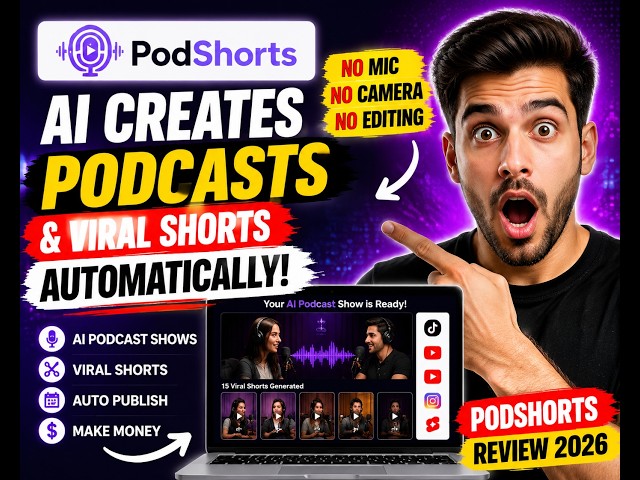 PodShorts Review 2026: This AI Creates Podcasts, Viral Shorts & Content Automatically?