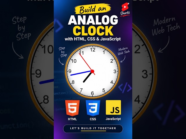 I Built an Analog Clock with HTML, CSS & JavaScript ⏰