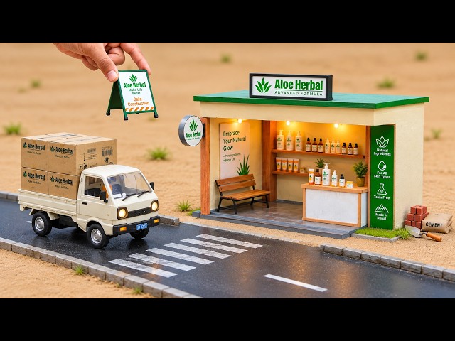 Building Mini Cosmetic Store for Aloe Herbal | Miniature Construction ASMR