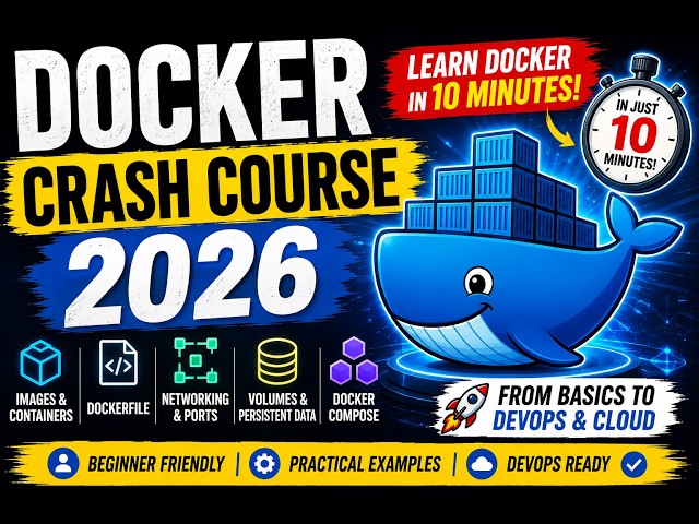 Docker Crash Course 2026 | Complete Docker Tutorial for Beginners | DevOps & Containers