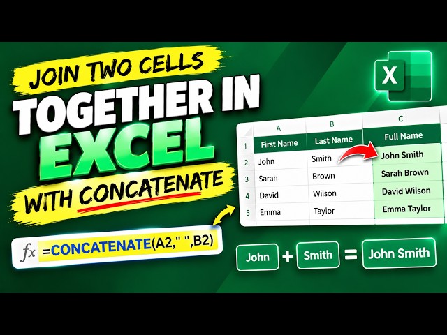 Still Combining Excel Cells Manually? 😩 This Trick Will Save You HOURS! | Concatenate