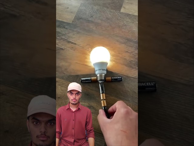 Can batteries light Bulb ๐ก #shorts