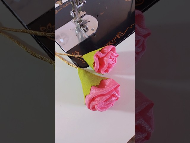 🌹🥰Pink Rose Latkan Making 🌹 Beautiful Blouse Latkan Design #shorts #latkandesign