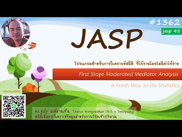 JASP 45: First Stage Moderated Mediation Analysis