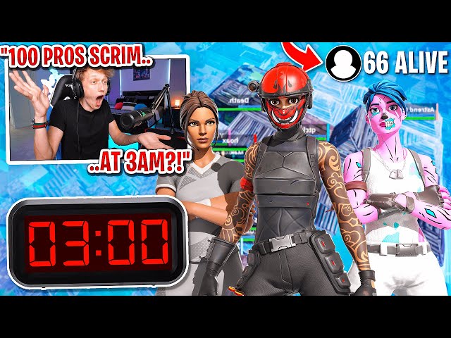 I got 100 PROS to scrim at 3AM and THIS happened... (most STACKED endgame)