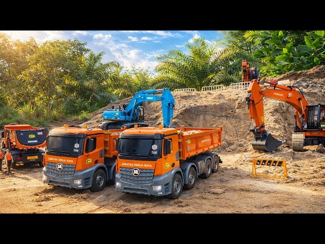 Strong Scale 1/16 : RC Excavator HITACHI, DOOSAN, KOBELCO Making Mega Industry Project