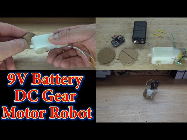 9V Battery DC Gear Motor Robot