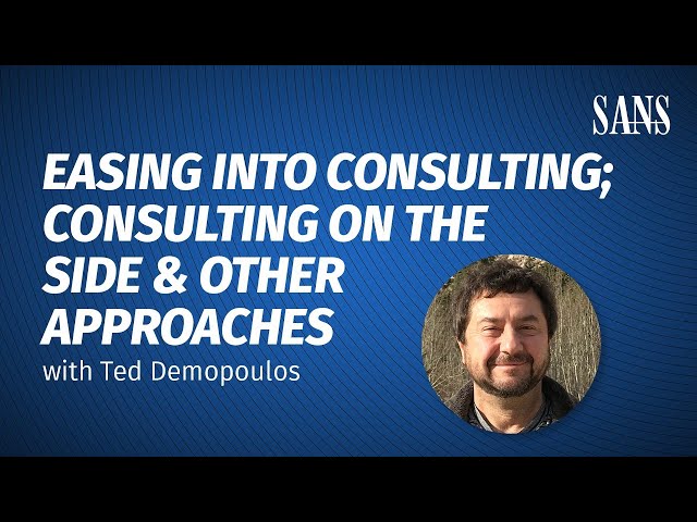 Easing Into Consulting; Consulting on The Side & Other Approaches