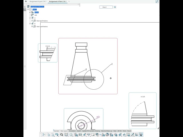 3DEXPERIENCE CATIA – Detail Views and Clipping Views in Drafting