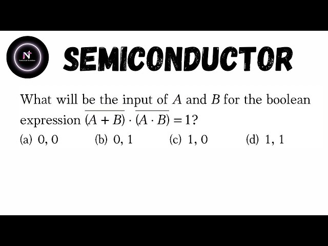 What will be the inputs for A and B for the Boolean expression? #iitjee #neet #class12 #semicondu...