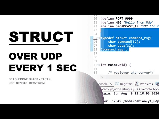 Sending a Struct Over UDP — command message (BeagleBone Black)