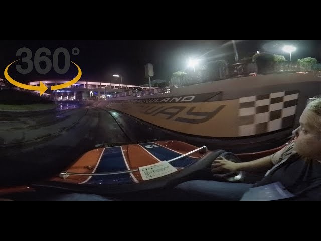 360 POV ride Tommorrowland Speedway at Night | Magic Kingdom