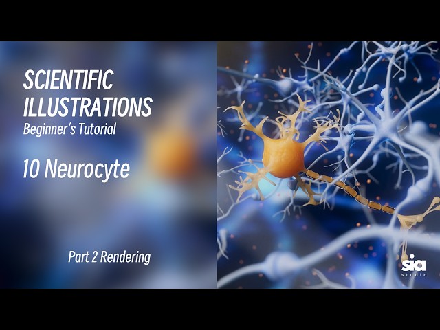 Beginner C4D Tutorial for Scientific Visualization | High-Quality Rendering Guide Neurocyte Neuron
