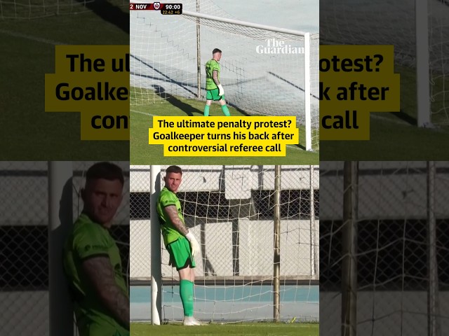 Ultimate penalty protest? Goalkeeper turns his back to kick in Bolivia
